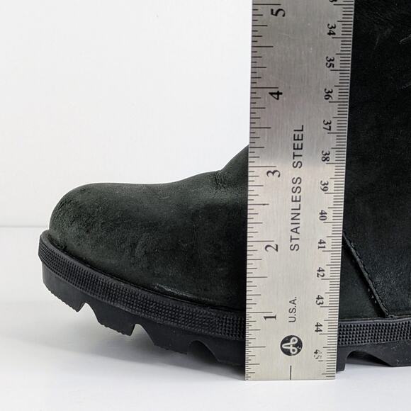 Sorel Joan of Arctic Wedge II Chelsea Boots Black Leather W 8 Waterproof - Picture 14 of 16